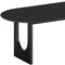 Homeroots 79" Black Solid Wood Double Pedestal Base Oval Dining Table 712141 - alternate 4