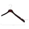 Nahanco 17in Low Gloss Mahogany Wooden SlimLine Jacket Hanger w/ Gold Hook, 25PK SL23317GH - alternate 5