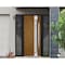 Vdomdoors Steel Door Deux 1713 Natural Oak 2 Sidelight Exterior Black Windows Stainless Inserts Single Modern DEUX1713EXD-OAKB-W16+36+16 x H80-Left-hand Inswing - alternate 6
