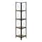 Homeroots 59" Taupe Metal Corner Bookcase 489786 - alternate 8