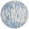 Homeroots 8' Denim Blue And Ivory Round Abstract Washable Indoor Outdoor Area Rug 612649 - alternate 5