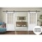 Sartodoors Sturdy Double Barn Door with, Felicia 3599 White Silk with Clear Glass, 13FT Rail Hangers Heavy Se FELICIA3599DB-WS-84 - alternate 5