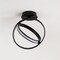 Jonathan Y Nicole 14.25" 2-Light Modern Minimalist Aluminum Ring Integrated LED Semi Flush Mount, Black JYL1700A - alternate 8