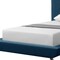 Homeroots Denim Blue Solid Wood Twin Upholstered Linen Bed 544843 - alternate 6
