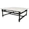 Homeroots 48" White And Black Genuine Marble And Solid Wood Square Coffee Table 569553 - alternate 6