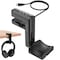 Delton Headset Stand with Under-Desk Holder and 3 USB-A Ports, Black HS7 - alternate 1