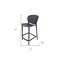 Homeroots Set of Four 30" Dark Gray Heavy Duty Plastic Low Back Bar Height Bar Chairs, 4PK 555084 - alternate 5