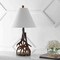 Jonathan Y Cabell 26" Farmhouse Rustic Iron LED Table Lamp, Brown/White JYL8501A - alternate 7