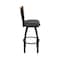 Holland Bar Stool Co Eleanor 30in Swivel Bar Stool with Black Wrinkle Finish, Medium Back and Canter Iron Seat 880 - alternate 5