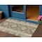 Homeroots 3' X 5' Beige Geometric Washable Indoor Outdoor Area Rug 607422 - alternate 1