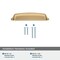 Amerock Stature 5-1/16 in 128 mm Center-to-Center Champagne Bronze Cabinet Cup Pull BP22439CZ - alternate 5