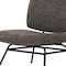 Homeroots 30" Charcoal and Black Chenille and Metal Slipper Chair 606008 - alternate 3