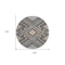Homeroots 8' Gray Charcoal And Pink Round Tribal Washable Indoor Outdoor Area Rug 598126 - alternate 5
