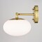Vaxcel Sloane 1 Light LED Gold Satin Brass Mid-Century Modern Wall Sconce Fixture with White Glass Globe W0432 - alternate 7