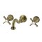 Kingston Brass Double-Handle Wall Mount Bathroom Faucet, Antique Brass KS3123ZX - alternate 1