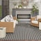 Homeroots 8' X 10' Black And Ivory Geometric Indoor Outdoor Area Rug 556310 - alternate 6