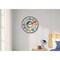 Monarch Specialties Clocks, 18-in. Round, Juvenile, Wall Clock, Multi-colored Face, Blue Frame, Contemporary, Modern I 9101 - alternate 3