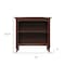 Homeroots 30" Brown Wood Two Tier Bookcase 389554 - alternate 4