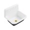 Kingston Brass 22" Cast Iron Single Bowl Wall Mount Utility Sink with Drain, White/Brushed Brass KGCLWS221877 - alternate 1