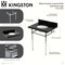 Kingston Brass 30" Black Granite Console Sink with Brass Legs, 8-Inch, 3-Hole, Black Granite/Brushed Nickel KVPK30KB8 - alternate 2