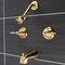 Kingston Brass Double-Handle Tub and Shower Faucet, Brushed Brass KB247KL - alternate 2