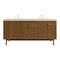 James Martin Vanities Laurent 72" Double Vanity, Honey Oak w/ 3 CM Eternal Jasmine Pearl Silestone Top 545-V72-HNO-3EJP - alternate 1