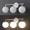 Jonathan Y Louis Parisian Globe 25" 3-Light Metal/Frosted Glass Modern Contemporary LED Vanity Light, White JYL3536D - alternate 7
