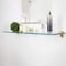 Fab Glass And Mirror 21in. L x 0.37in. H x 10in. W Floating Wall Mount Clear Tempered Glass Rectangular Shelf in S-10x21RECCHBR - alternate 7