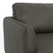 Homeroots 90" Black Leather Sofa With Brown Legs 640967 - alternate 3