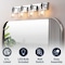 Jonathan Y Irving 27.75" 4-Light Seeded Glass/Iron Modern Contemporary LED Vanity Light, Chrome JYL7558C - alternate 8