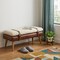 Homeroots 35in Brown Genuine Leather and Solid Wood Upholstered Storage Bench With Cabinet 717472 - alternate 8