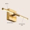 Jonathan Y McKenna 16.25" Modern Minimalist Dimmable Integrated LED Metal Wall Sconce, Brass Gold JYL7039B - alternate 7