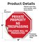 Signmission Private Property No Trespassing Vio, 6 inch X 6 inch, Vinyl Decal, 2PK OC-D-2PACK-6-157 - alternate 3