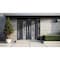 Vdomdoors Metal Double Doors Deux 5755 Gray Graphite Clear Glass 2 Sidelights and Top Transom Entry Modern Pa DEUX5755DEXD-GRE-W14+72+14xH80+14-LH-O - alternate 4