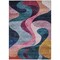 Homeroots 5' X 8' Green Pink And Teal Blue Abstract Washable Indoor Outdoor Area Rug 604457 - alternate 4