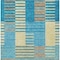 Homeroots 9' X 12' Teal Blue Orange And Sky Blue Striped Washable Indoor Outdoor Area Rug 613179 - alternate 8