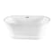 Kingston Brass 71" Acrylic Oval Double Ended Pedestal Tub with Drain, No Faucet Drillings, Glossy White VTDE713224 - alternate 1
