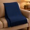 Homeroots 55" X 70" Navy Blue Cotton Blend Waffle Weave Throw Blanket with Fringe 632917 - alternate 5
