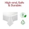 Smarty Had A Party 54 x 108 White Rectangular Disposable Plastic Tablecloths 96 Tablecloths, 96PK 813270-WH-CASE - alternate 5