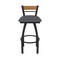 Holland Bar Stool Co Revelle 36in Swivel Extra Tall Bar Stool, Black Wrinkle Finish, Medium Back and Canter Storm Seat 881 - alternate 6