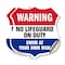 Signmission Pool Warning Shield Sign No Lifeguard On, 6 inch X 6 inch, Vinyl Decal, 2PK SHI-D-2PACK-6-432 - alternate 1