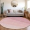 Homeroots 8' Pink And Ivory Round Ombre Washable Indoor Outdoor Area Rug 595819 - alternate 7