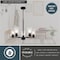 Vaxcel Park Ridge 5-Light Matte Black Chandelier, Clear Glass Shade, Pendant Fixture H0313 - alternate 4