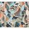 York Wallcoverings Fauvist Flock Coral and Aqua Wallpaper Sample AG2016SAM - alternate 1