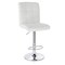 Elama 2 Piece Square Tufted Faux Leather Adjustable Bar Stool in White with Chrome Base ELM-708-WHT - alternate 8