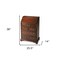 Homeroots 26" Brown Rubberwood Wood Secretary Desk With Five Drawers 389423 - alternate 3