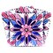 Homeroots 6" x 6" Blue And Pink Vinyl Arabesque Peel And Stick Removable Tiles 569391 - alternate 5