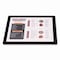 Excello Global Products Menu Holder For 8.5 x 11 Menus, Landscape Orientation, 12.6 x 10.2 Holder, Clear/Black SPLS-MENU-8511C - alternate 4