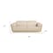 Homeroots 89" Cream Italian Leather Solid Wood Sofa 720458 - alternate 4