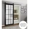 Sartodoors Sturdy Barn Door 12 lites Frosted Glass, Felicia 3312 Matte Black, 6.6FT Rail Hangers Heavy Hardwa FELICIA3312BD-B-BLK-1896 - alternate 5